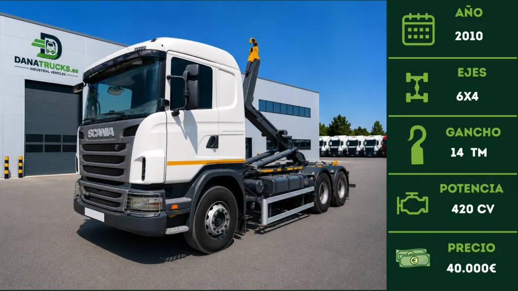 Scania G400 6x4 Gancho Multilift 14 Tm 2010 | DanaTrucks.com