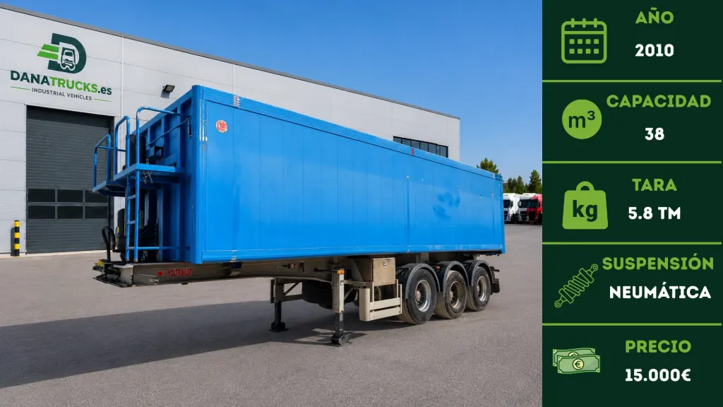 Lecitrailer Basculante Cereales Aluminio 38m³ 2010 | DanaTrucks.com