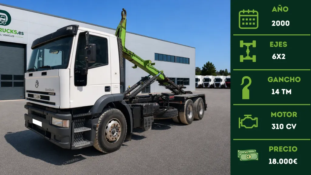 [CAM-00041] Iveco Eurotech 260E31 6x2 Gancho Multilift 14 Tn 2000 | DanaTrucks.com