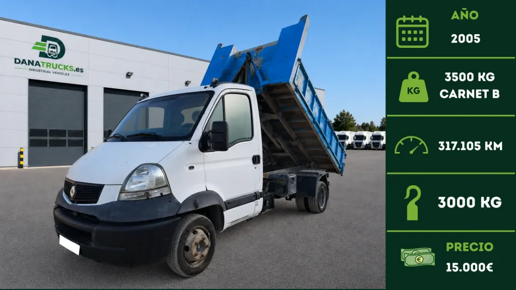 Renault Mascott 120.35 Gancho Roga 3 Tm 2005 | Carnet B | DanaTrucks.com