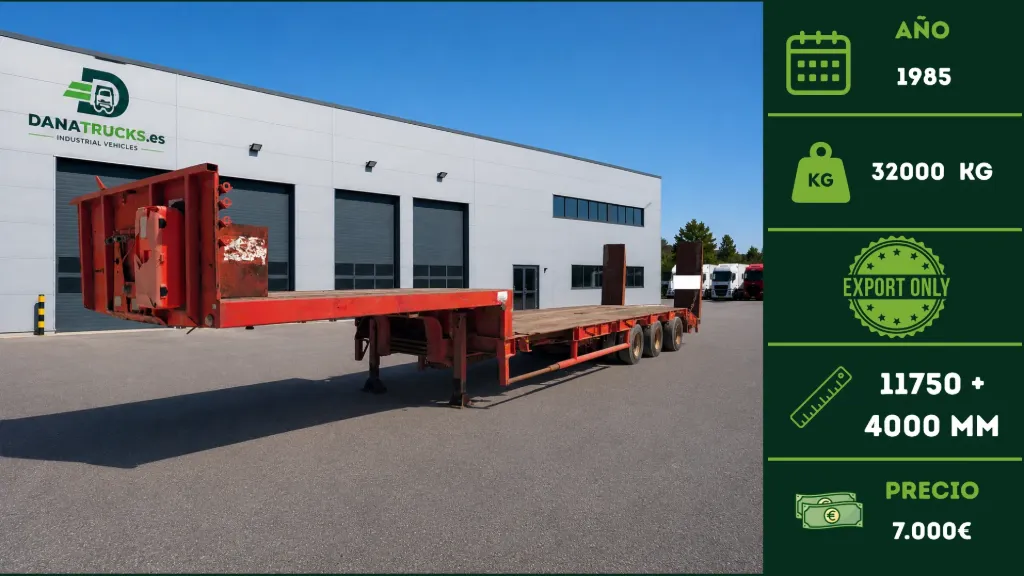 Robuste Kaiser Góndola Portamaquinaria Extensible 32 Tm | Solo Exportación | DanaTrucks.com