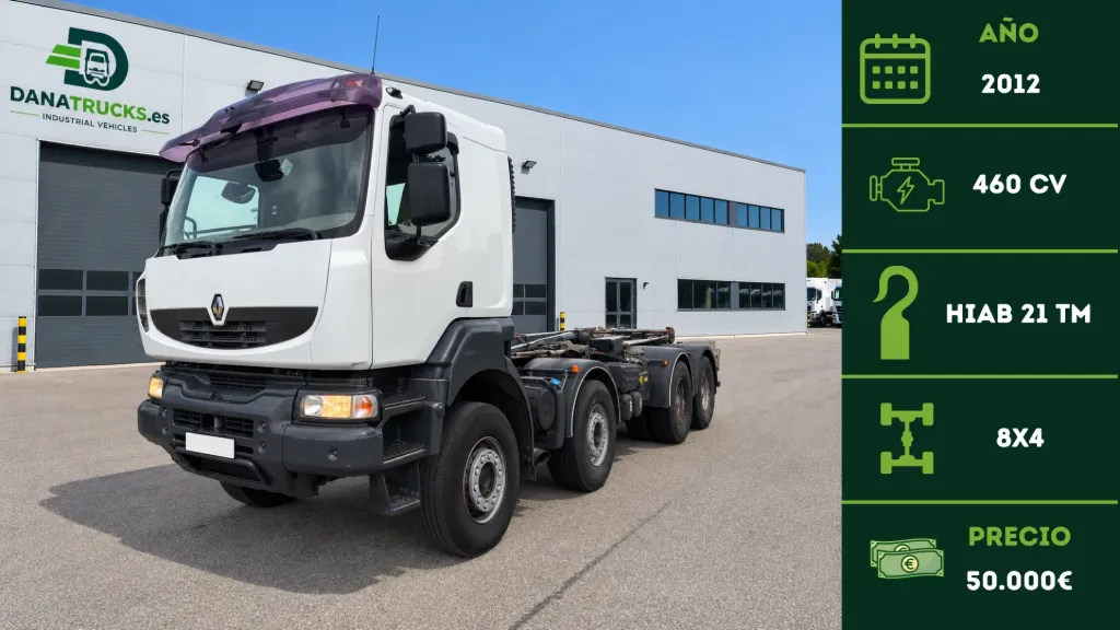 Renault Kerax 8x4 Gancho Hiab 21t 2012 (PRÓXIMA ENTRADA) | DanaTrucks.com